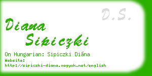 diana sipiczki business card